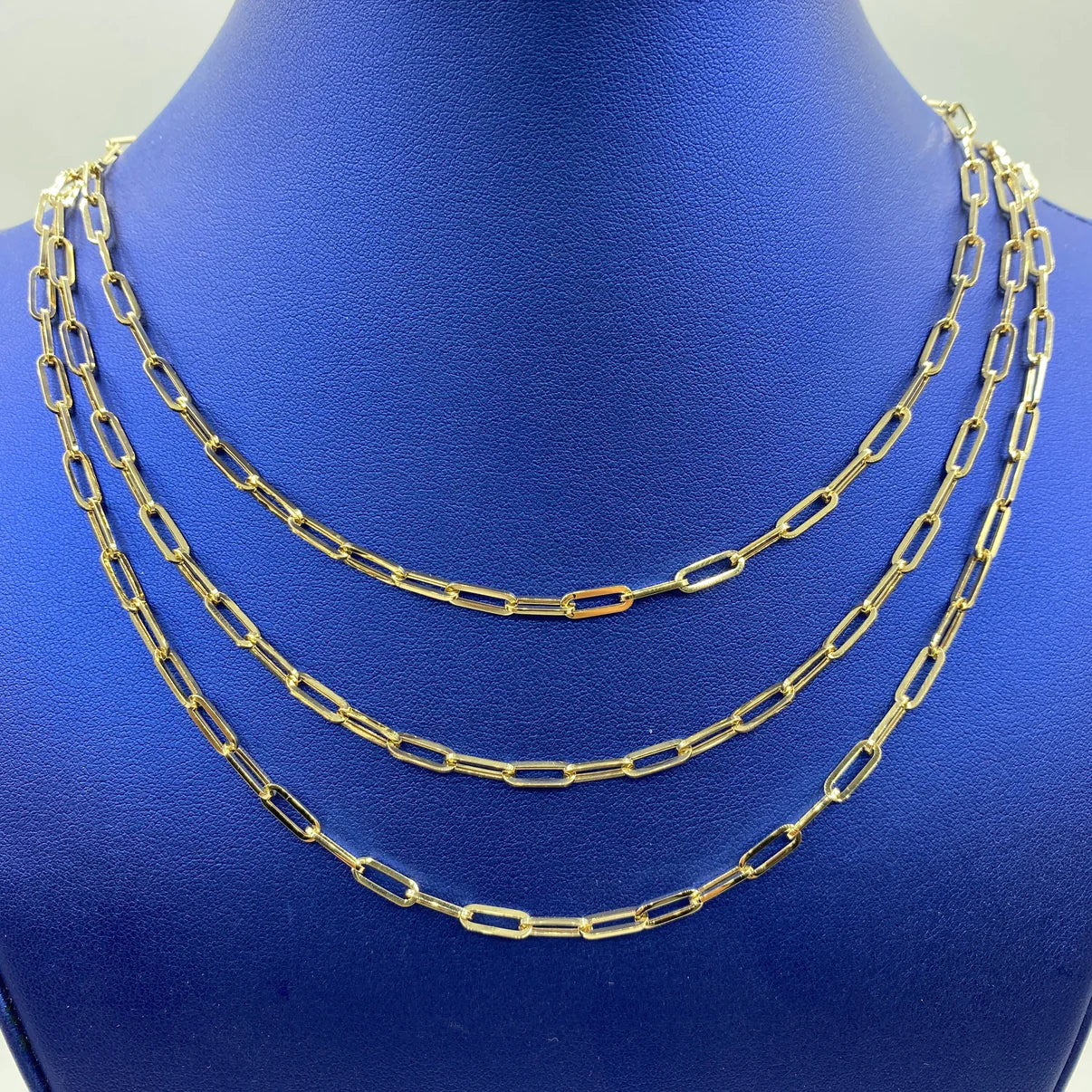 14K Gold Paper Clip Chain