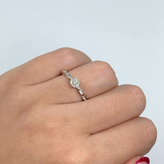 14k Gold Diamond Engagement Ring 0.27ct