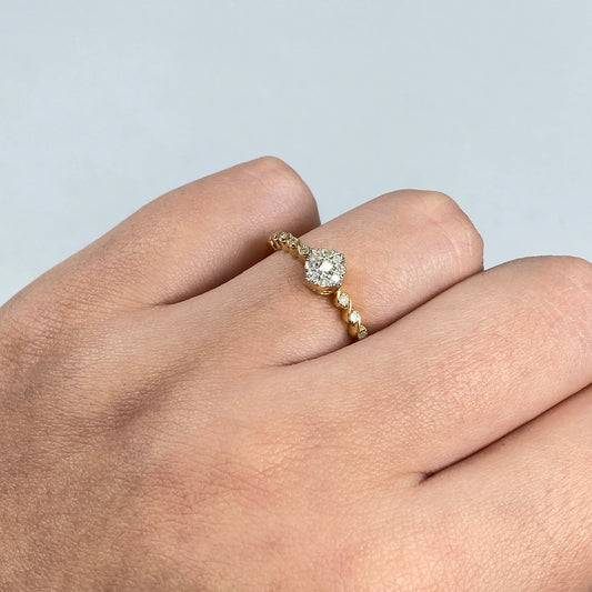 14k Gold Diamond Engagement Ring 0.28ct