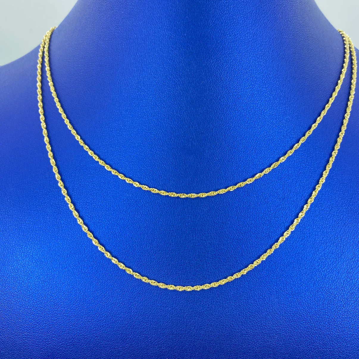 14K Yellow Gold Rope Chain 1.2mm-1.5mm