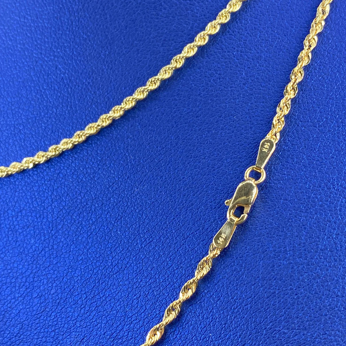 14K Yellow Gold Rope Chain 1.2mm-1.5mm