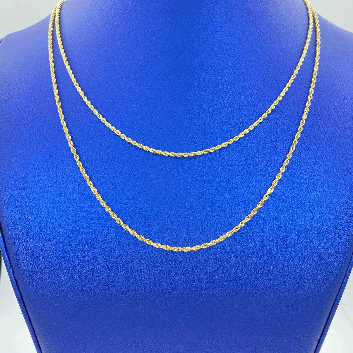 14K Yellow Gold Rope Chain 1.2mm-1.5mm