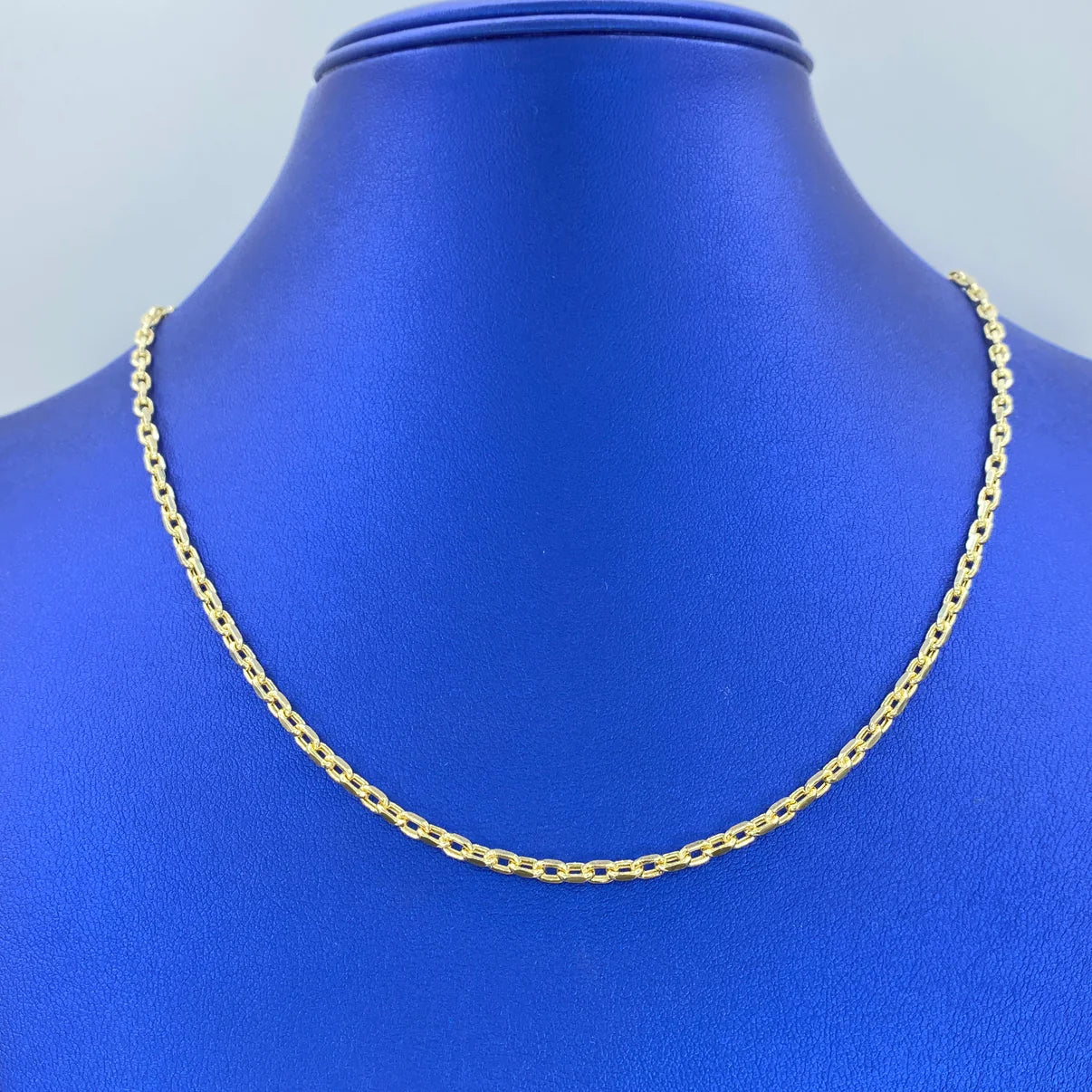 14K Yellow Gold Rolo Paper Clip Chain 3mm