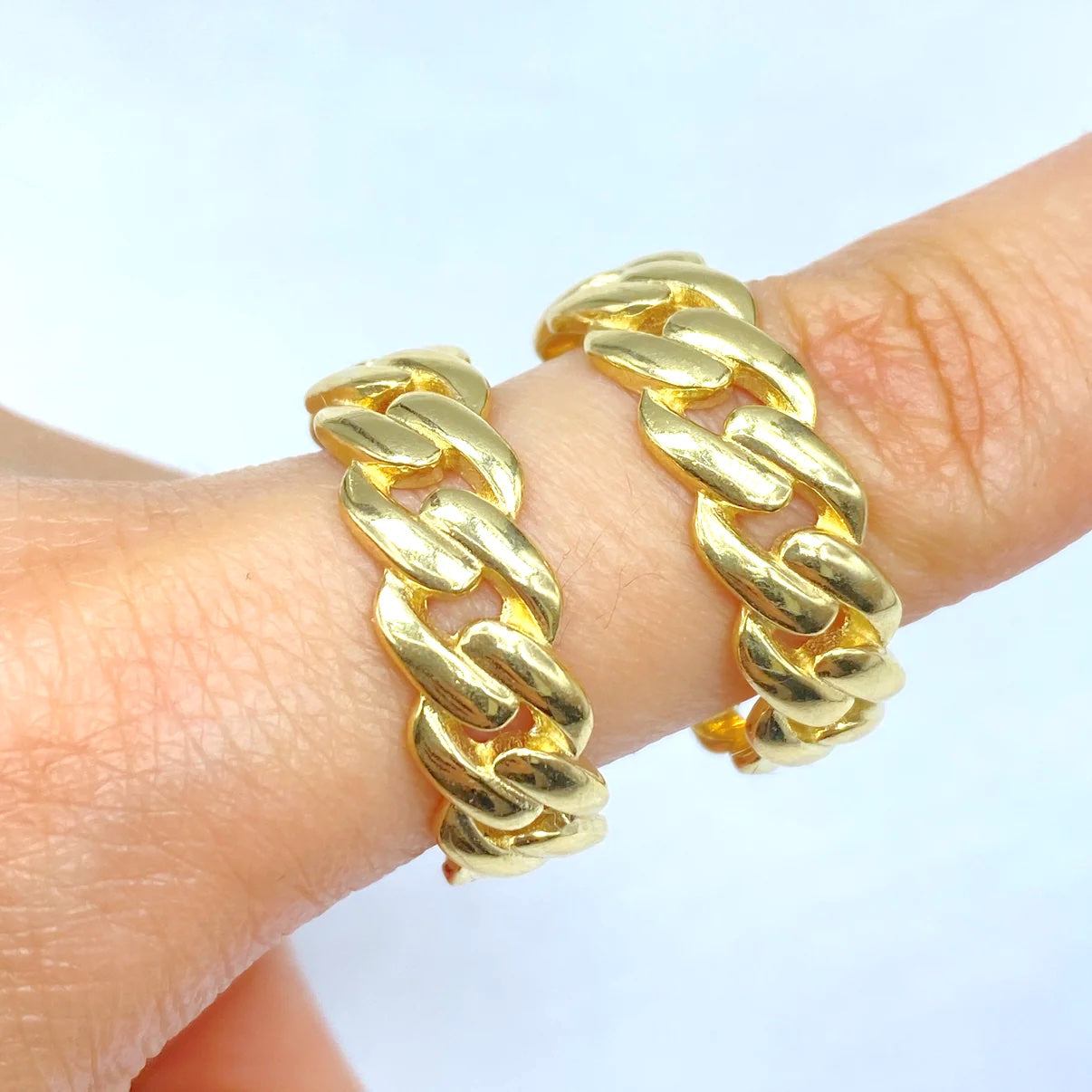 14k Gold Cuban Link Rings