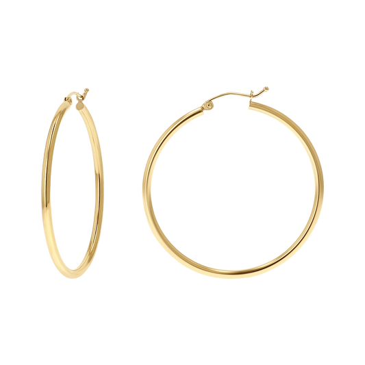 14K Yellow Gold Hoop Earring 2mm