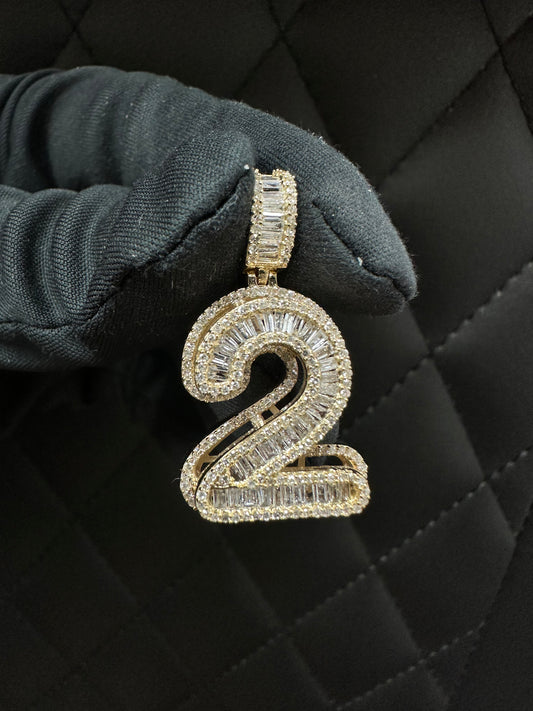 Diamond numeral pendant MGI-P2-P4