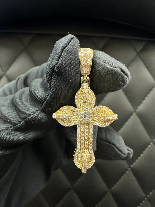 Gold Diamond Cross Pendant MGI-PP2449