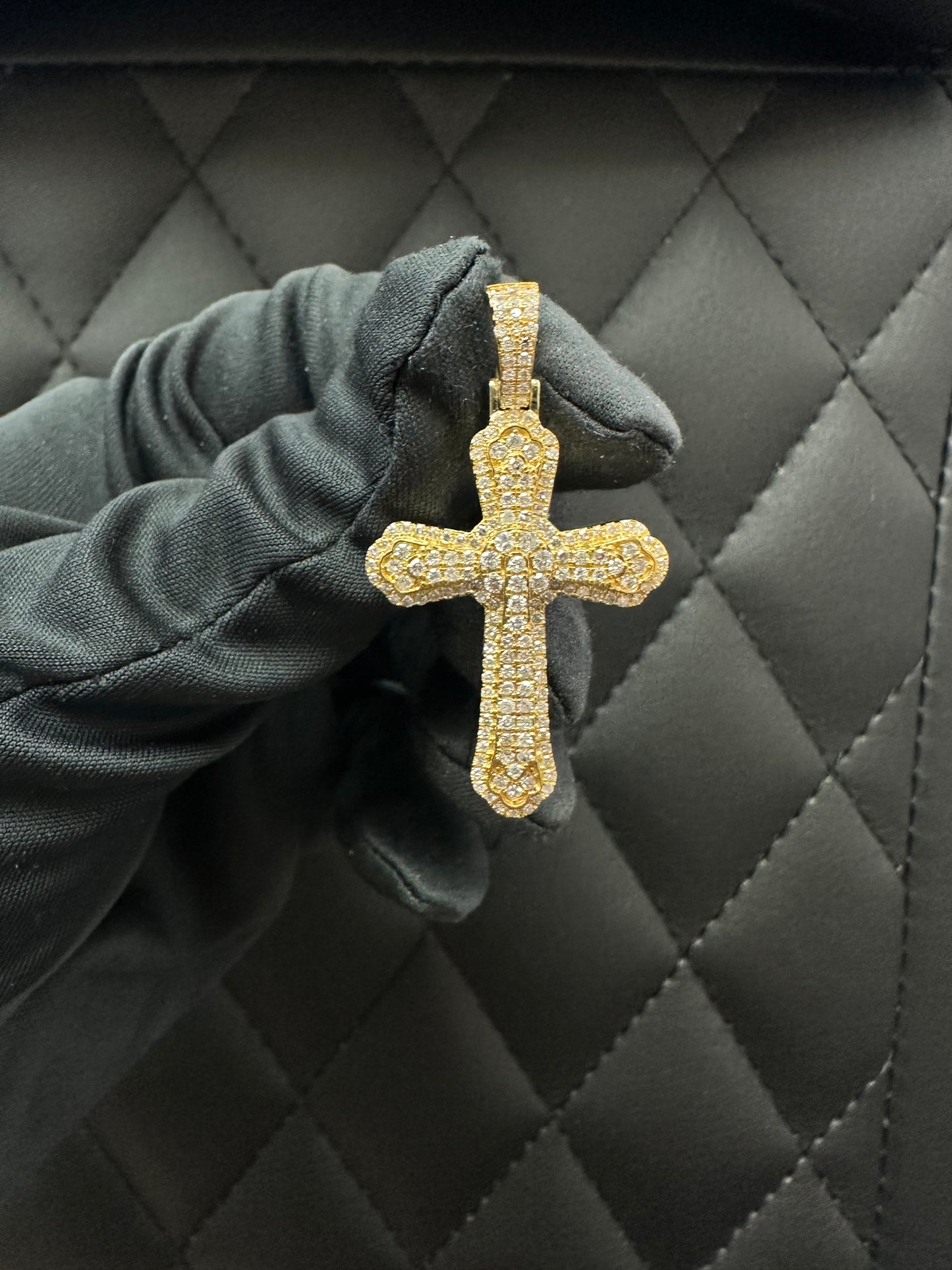 Gold Diamond Cross Pendant MGI-PP2492