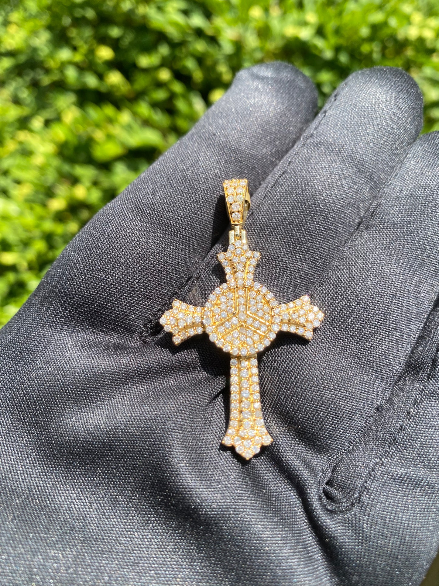 Gold Diamond Cross Pendant MGI-PP2304