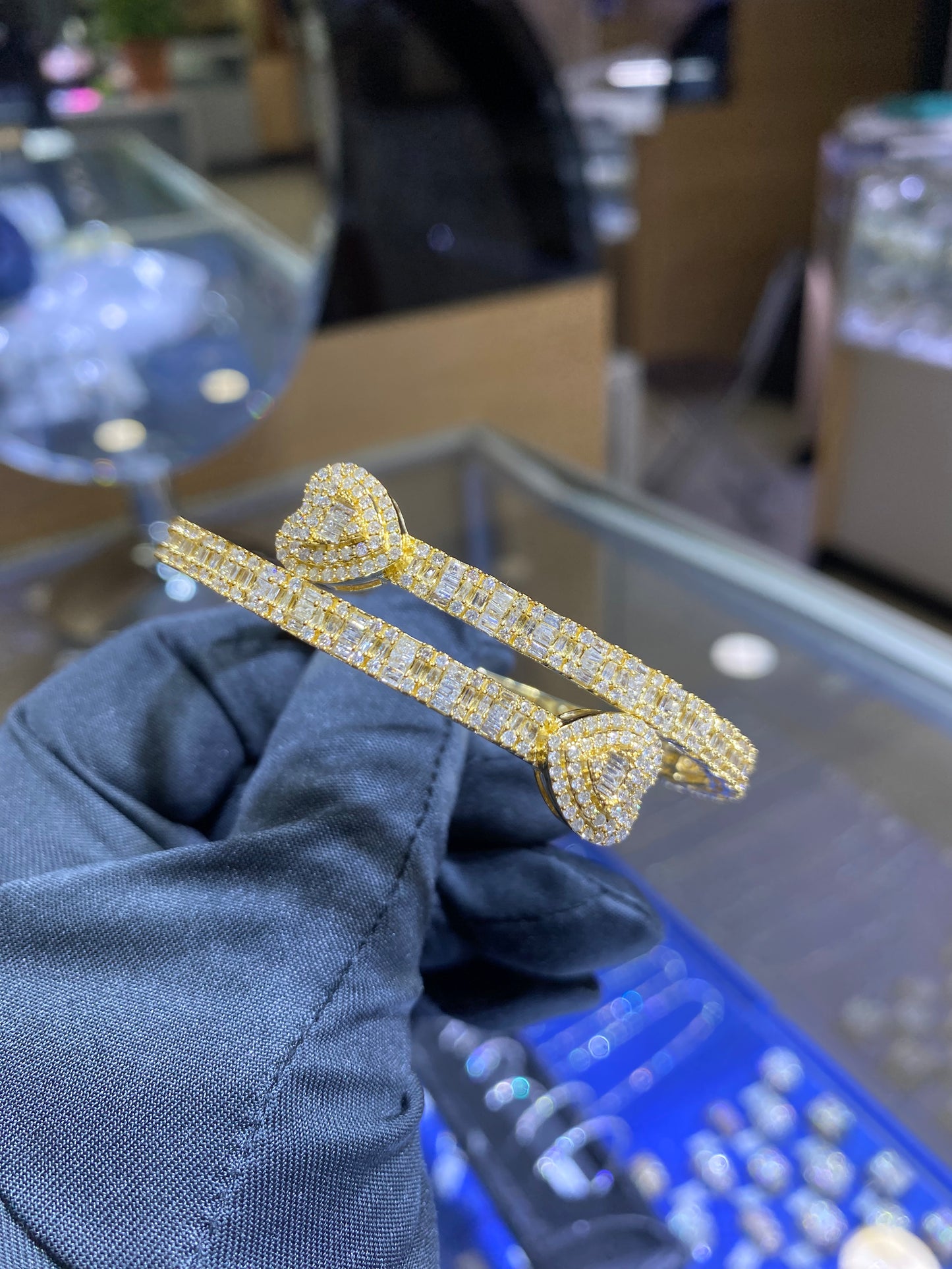 Gold Diamond Bangle MGI-BG2005Y