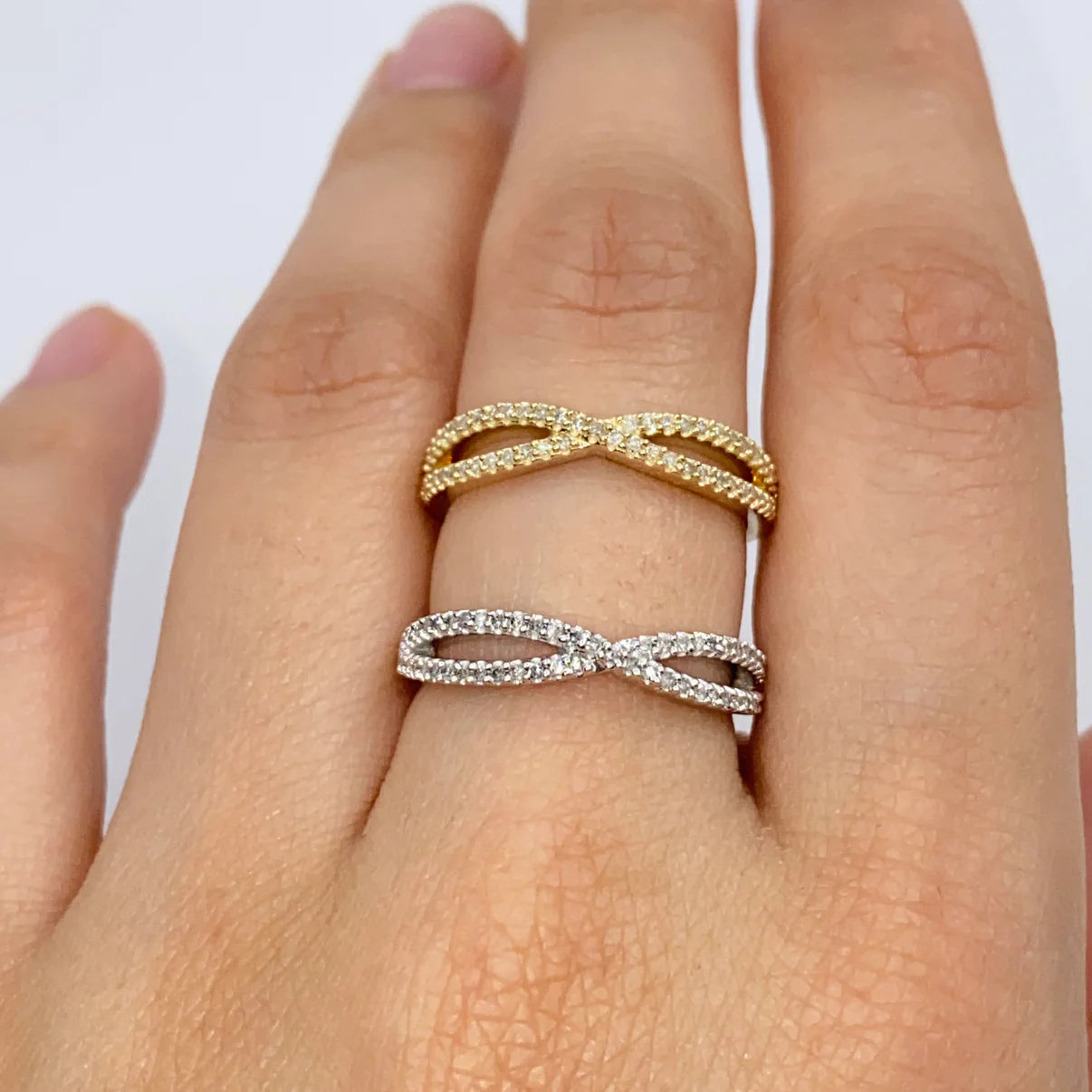 14k Gold Infinity Diamond Ring