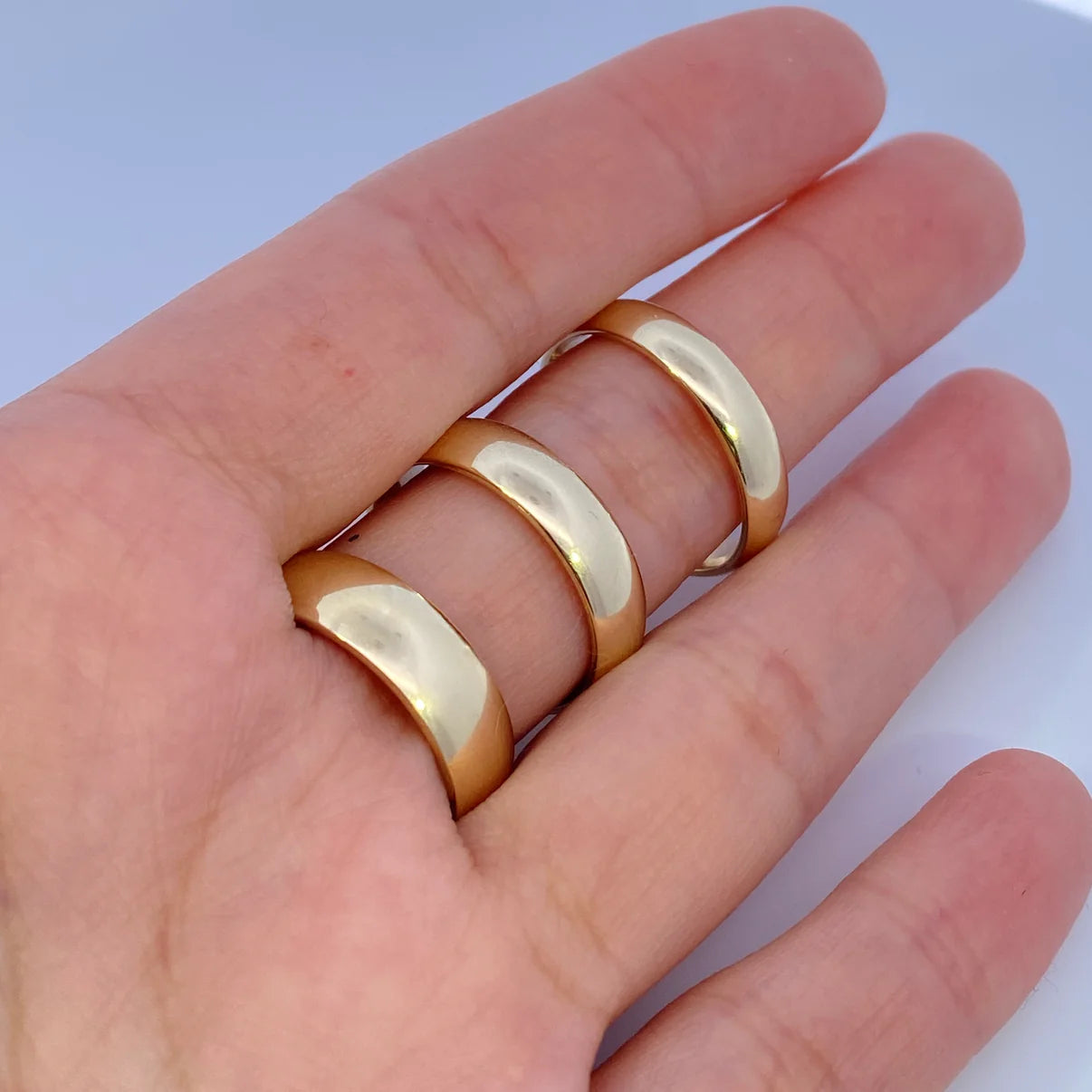 14k Yellow Gold Band Rings