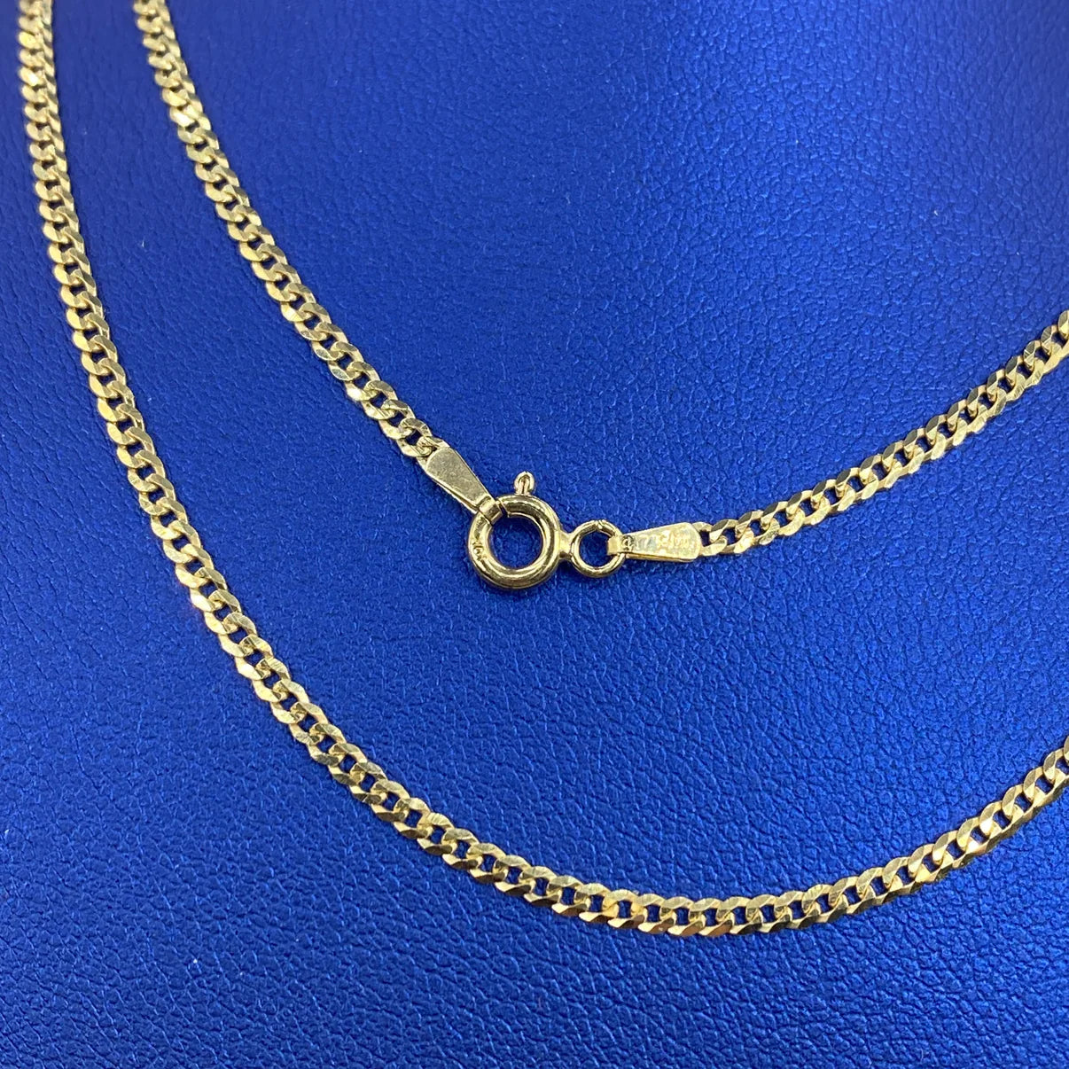 10K Yellow Gold Flat Miami Cuban Link Chain 1.8mm