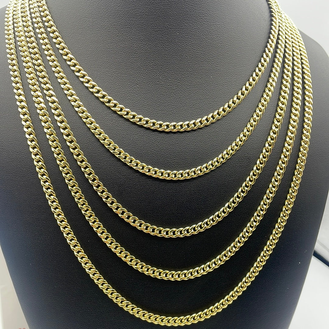 10K Yellow Gold Miami Cuban Link Chain 5mm