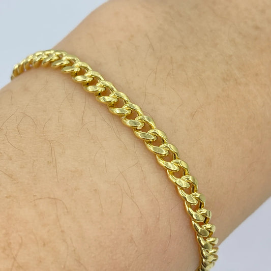 14K Yellow Gold Miami Cuban Bracelet 4mm