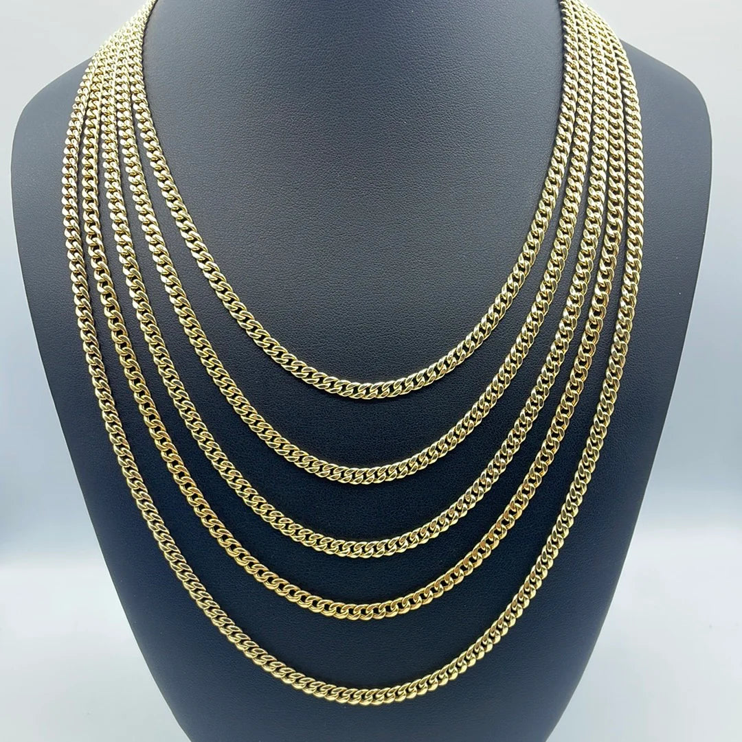 14K Yellow Gold Miami Cuban Link Chain 5mm