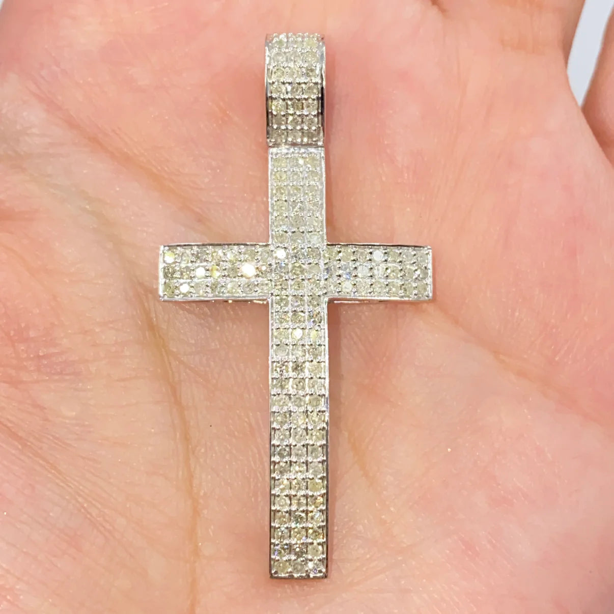 10K Gold Diamond Cross Pendant