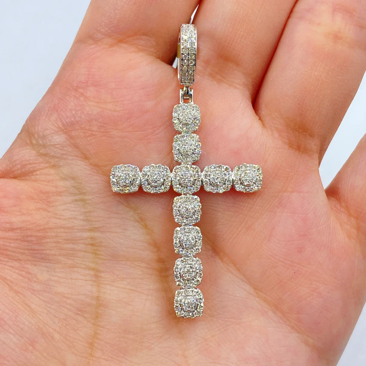 10K Gold Diamond Cross Pendant