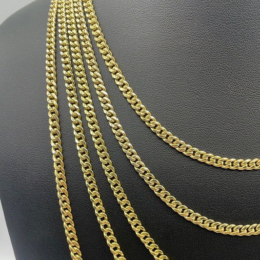 14K Yellow Gold Miami Cuban Link Chain 4mm