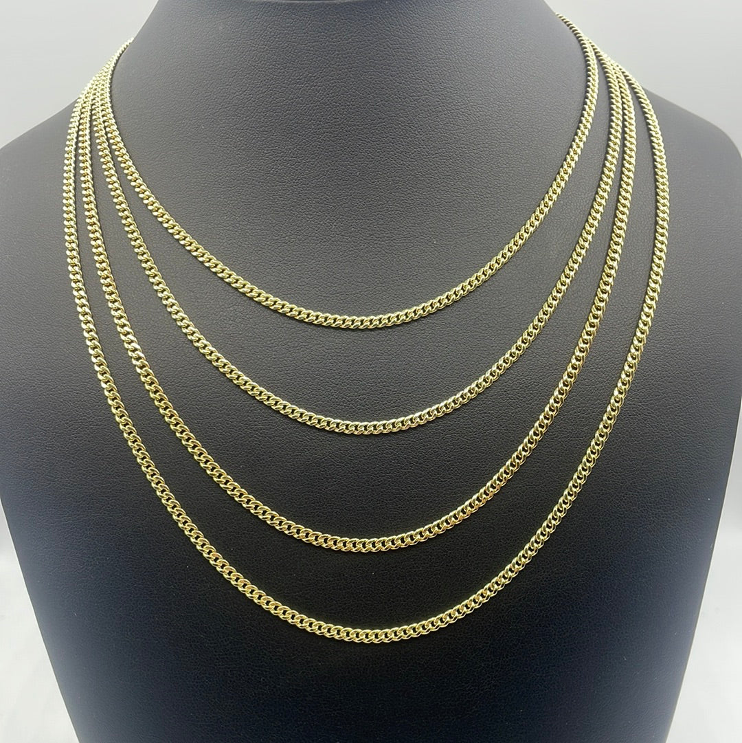 10K Yellow Gold Miami Cuban Link Chain 3mm