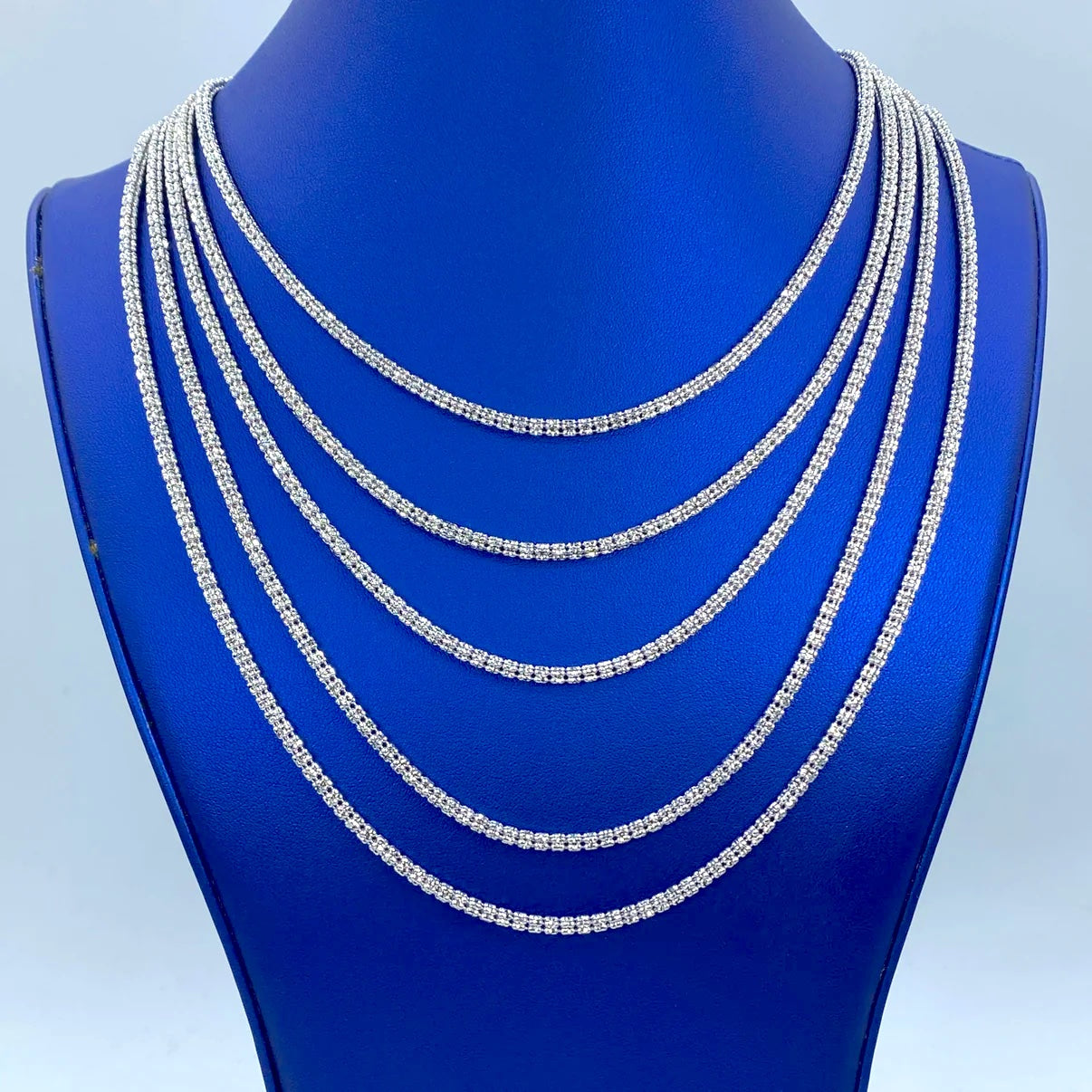 10K white Gold Ice Chain 4mm