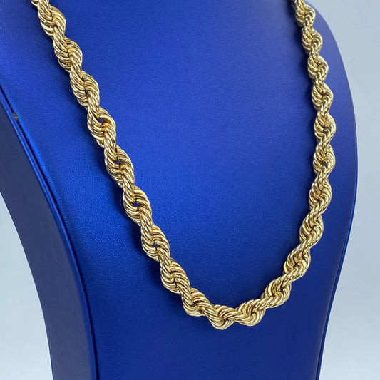 10K Yellow Gold Rope Chain 10mm