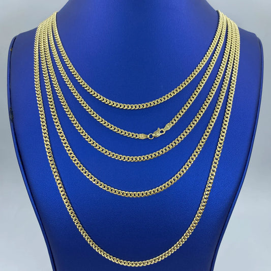 10K Yellow Gold Miami Cuban Link Chain 4mm