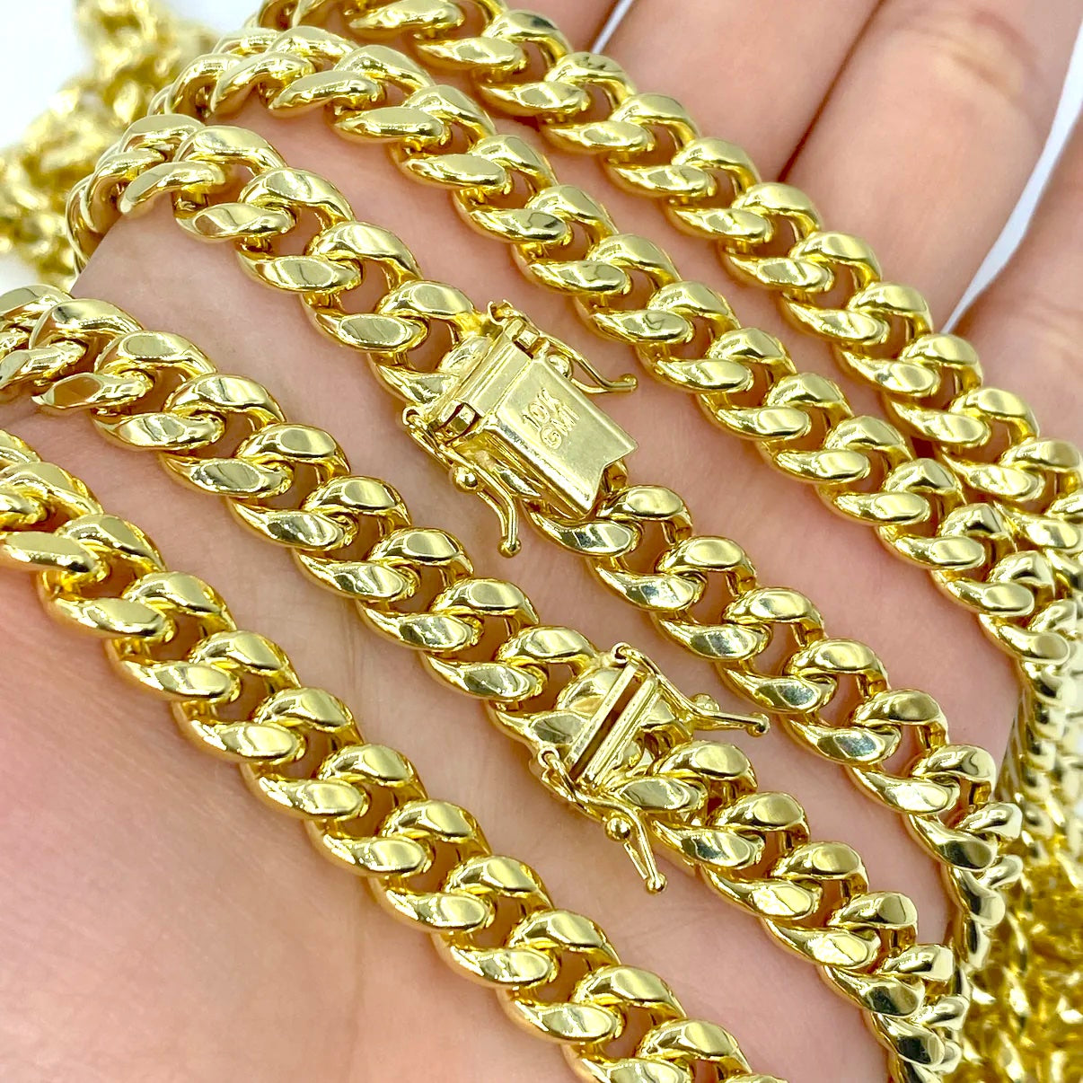 10K Yellow Gold Miami Cuban Link Chain 8mm