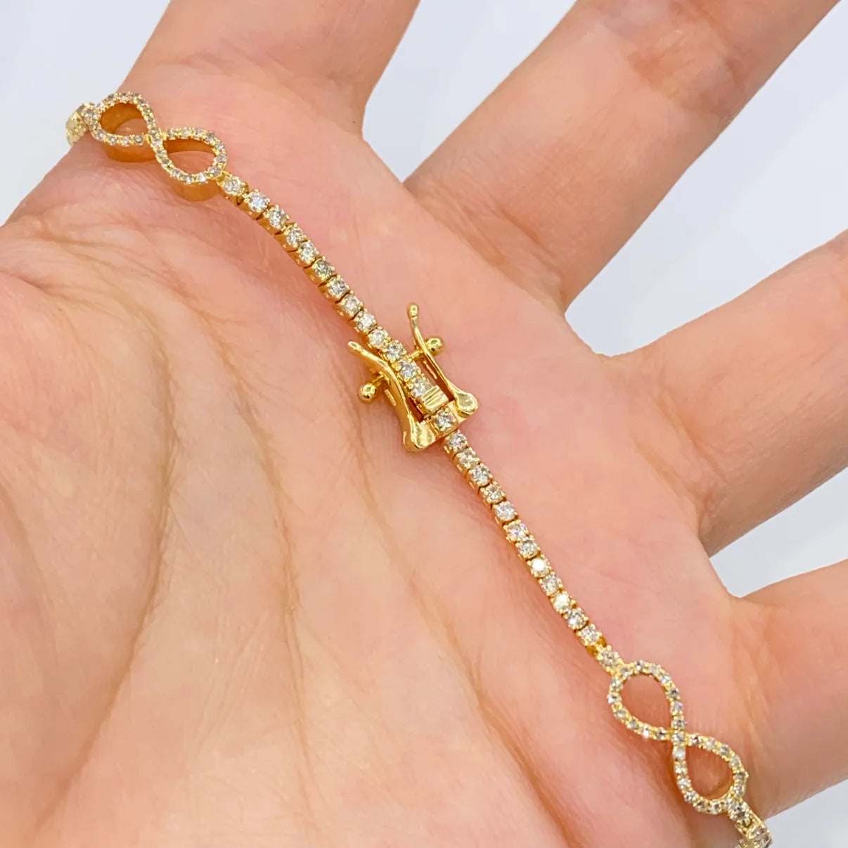 10K Gold Infinity Tennis Bracelet