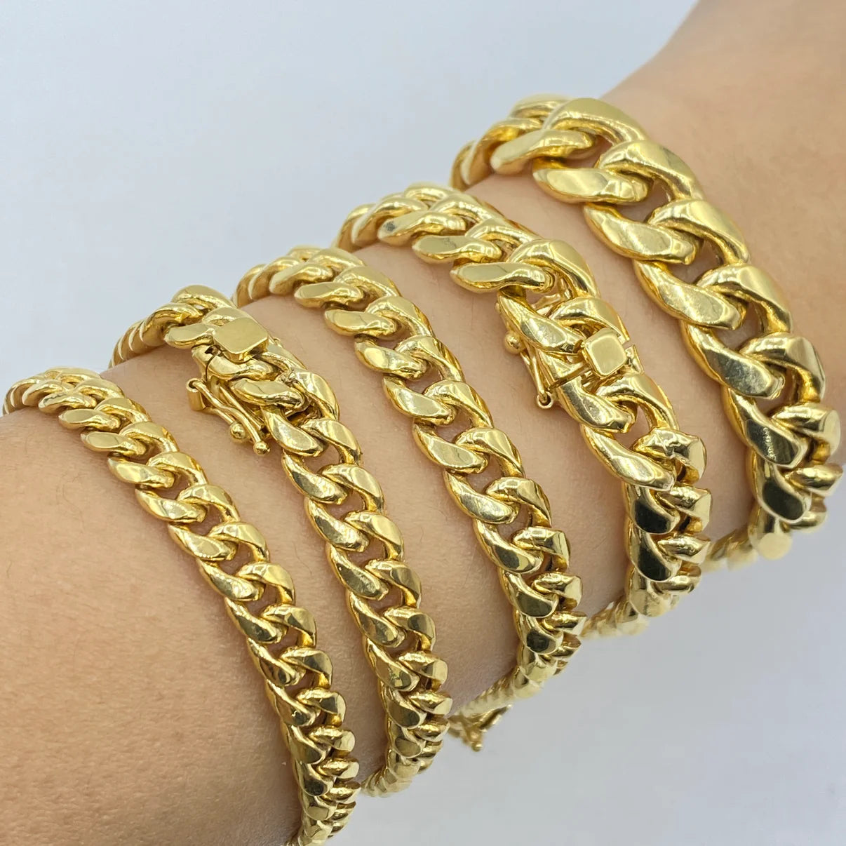 14K Yellow Gold Miami Cuban Bracelet 6.2mm-11.5mm | Length 8inches