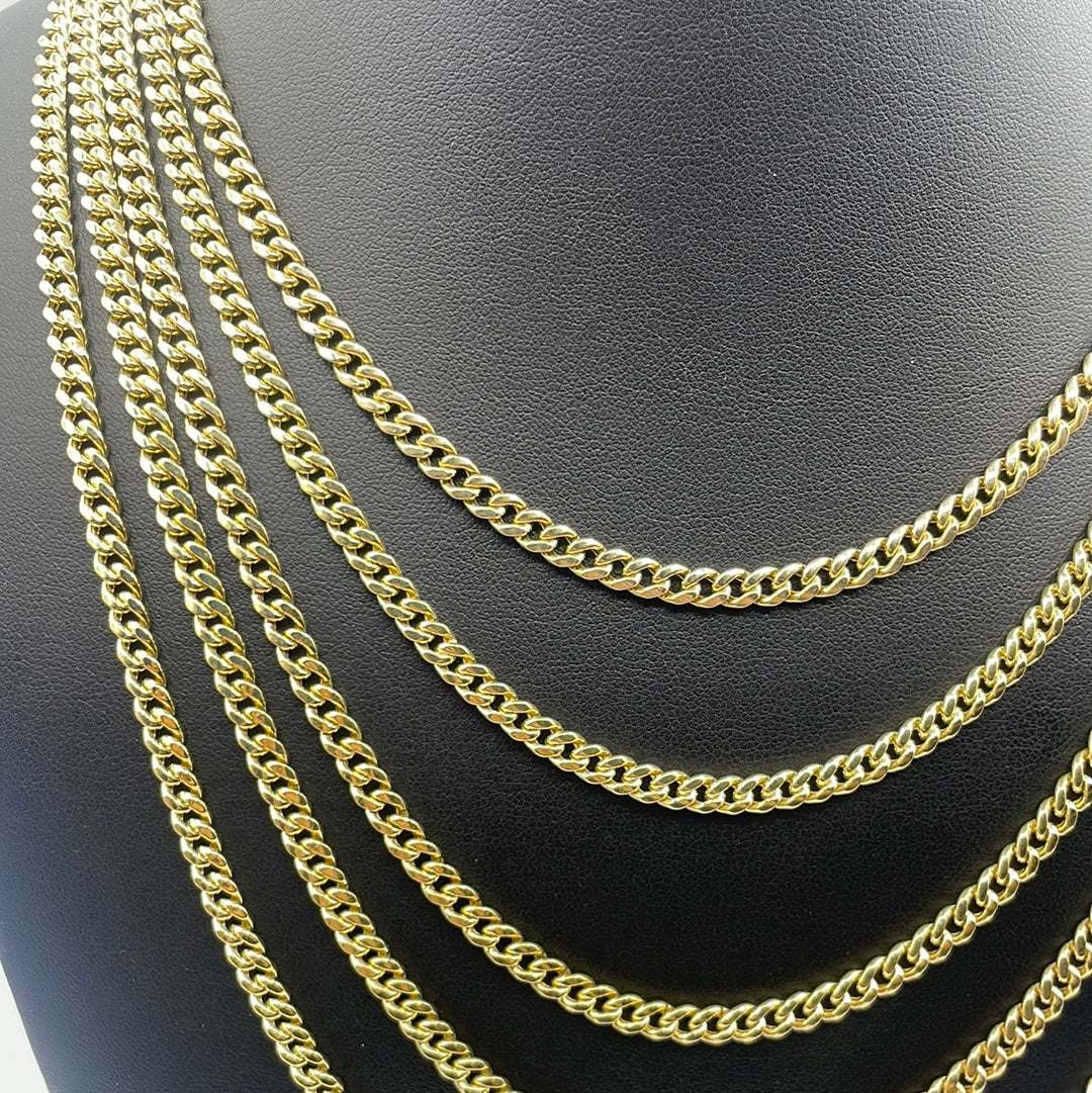 10K Yellow Gold Miami Cuban Link Chain 5mm