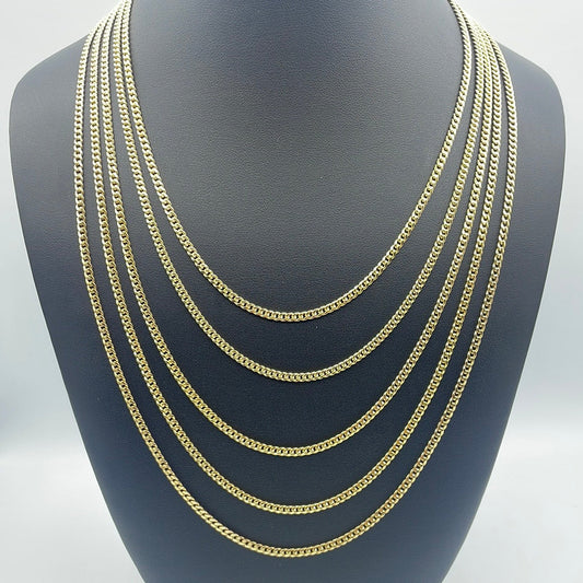 14K Yellow Gold Miami Cuban Link Chain 3mm