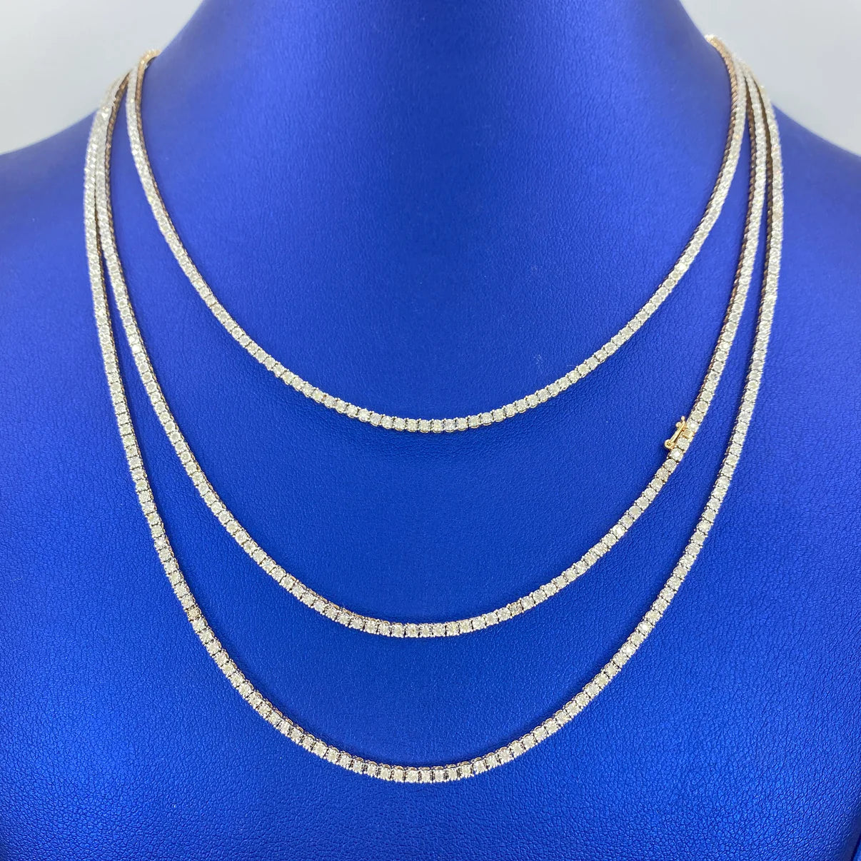 10K Gold Diamond Tennis Chain 16-20"