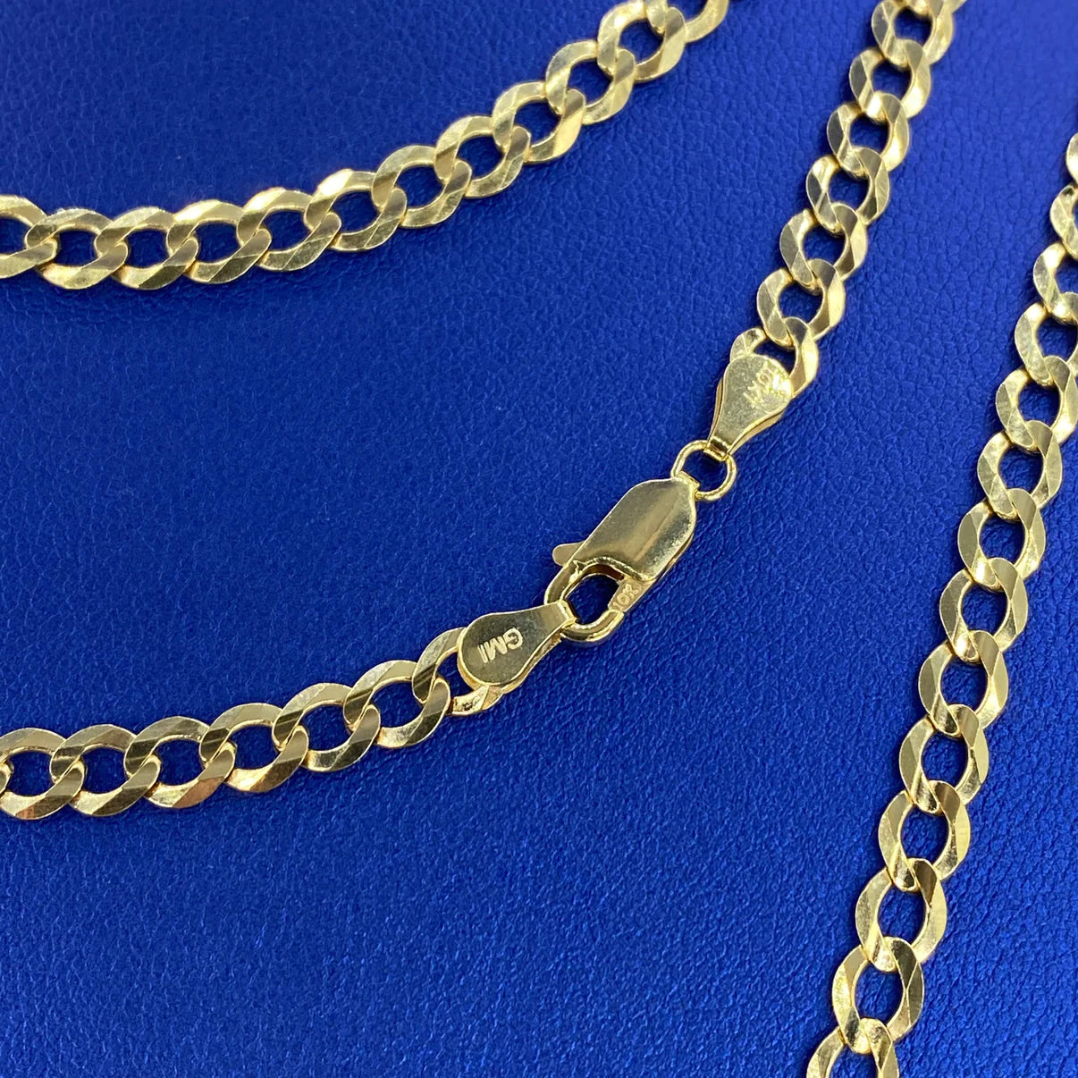 10K Yellow Gold Flat Miami Cuban Link Chain 5mm