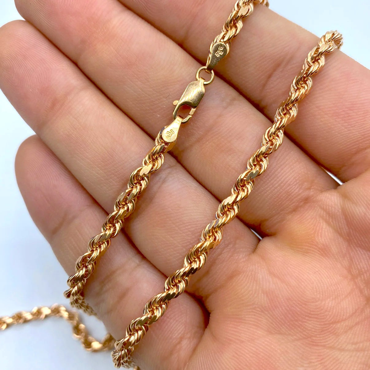 14K Rose Gold Rope Chain 4.2mm