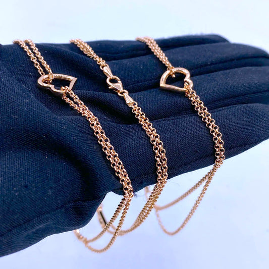 10k Gold Heart Anklets