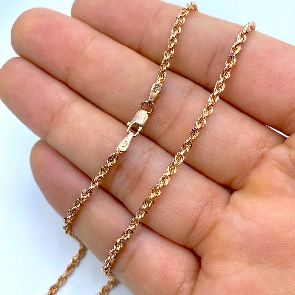 14K Rose Gold Rope Chain 2.7mm