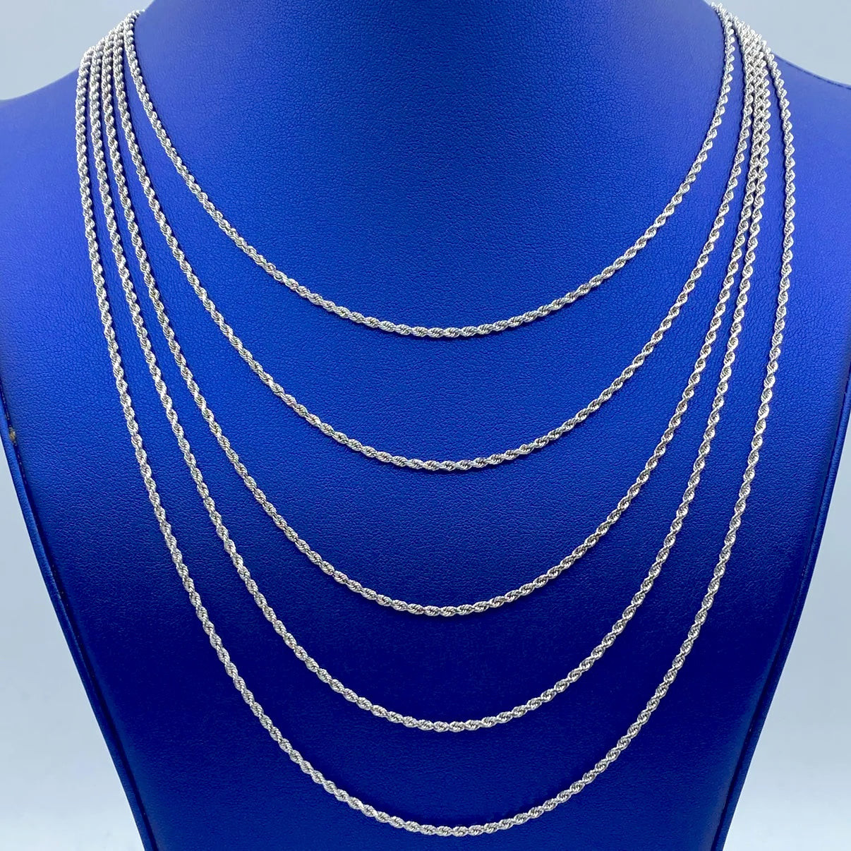 10K White Gold Rope Chain 2.7mm