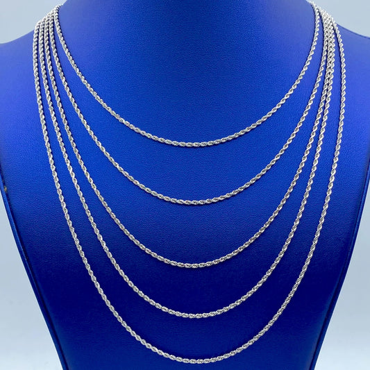 10K White Gold Rope Chain 2.7mm