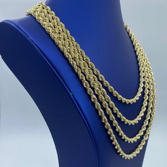 10K Yellow Gold Rope Chain 5.5mm