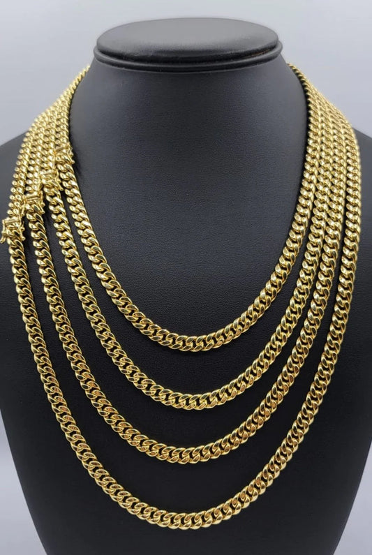 10K Yellow Gold Miami Cuban Link Chain 6mm