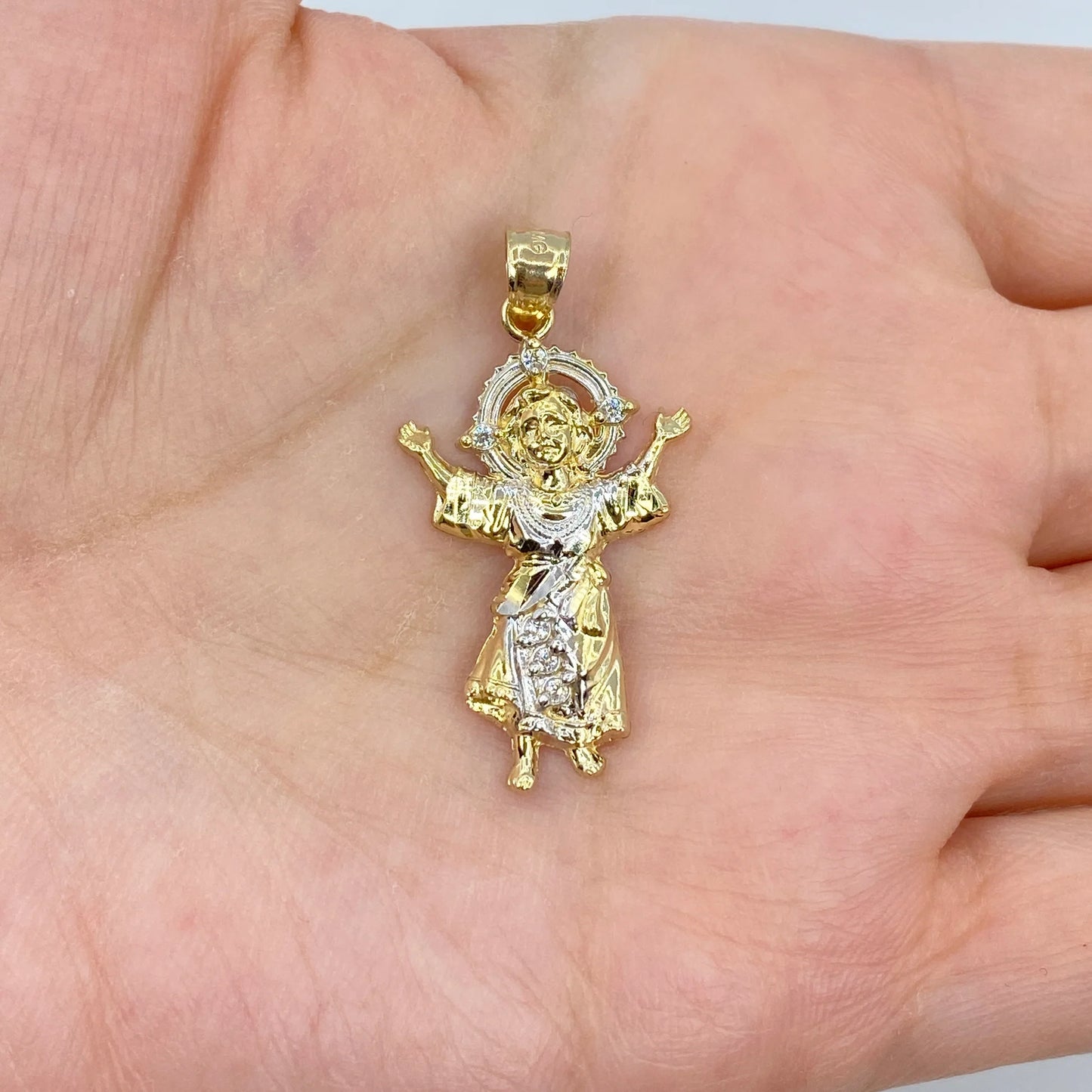 10K Gold Baby Jesus Pendant