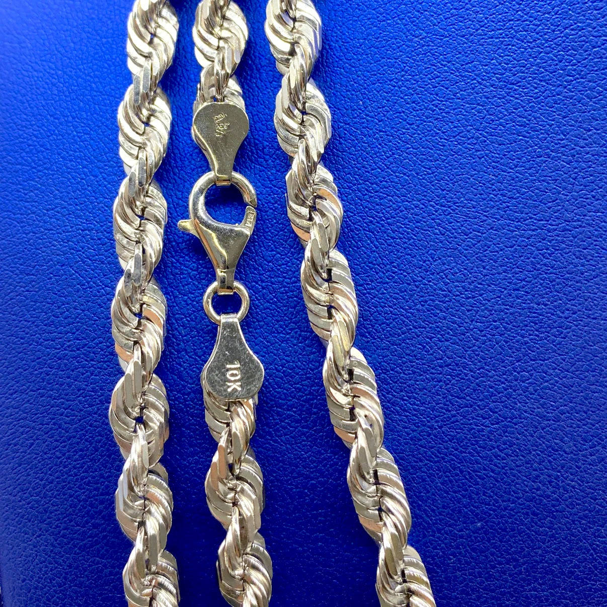 10K White Gold Rope Chain 5.8mm