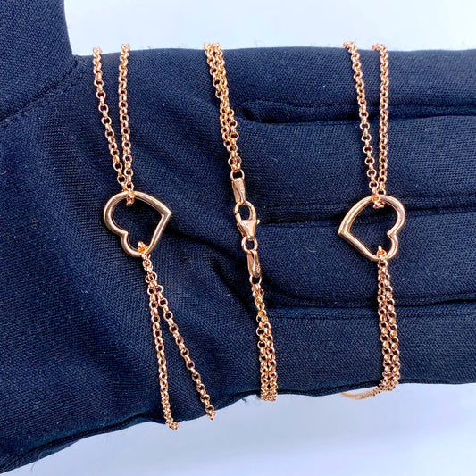 10k Gold Heart Anklets