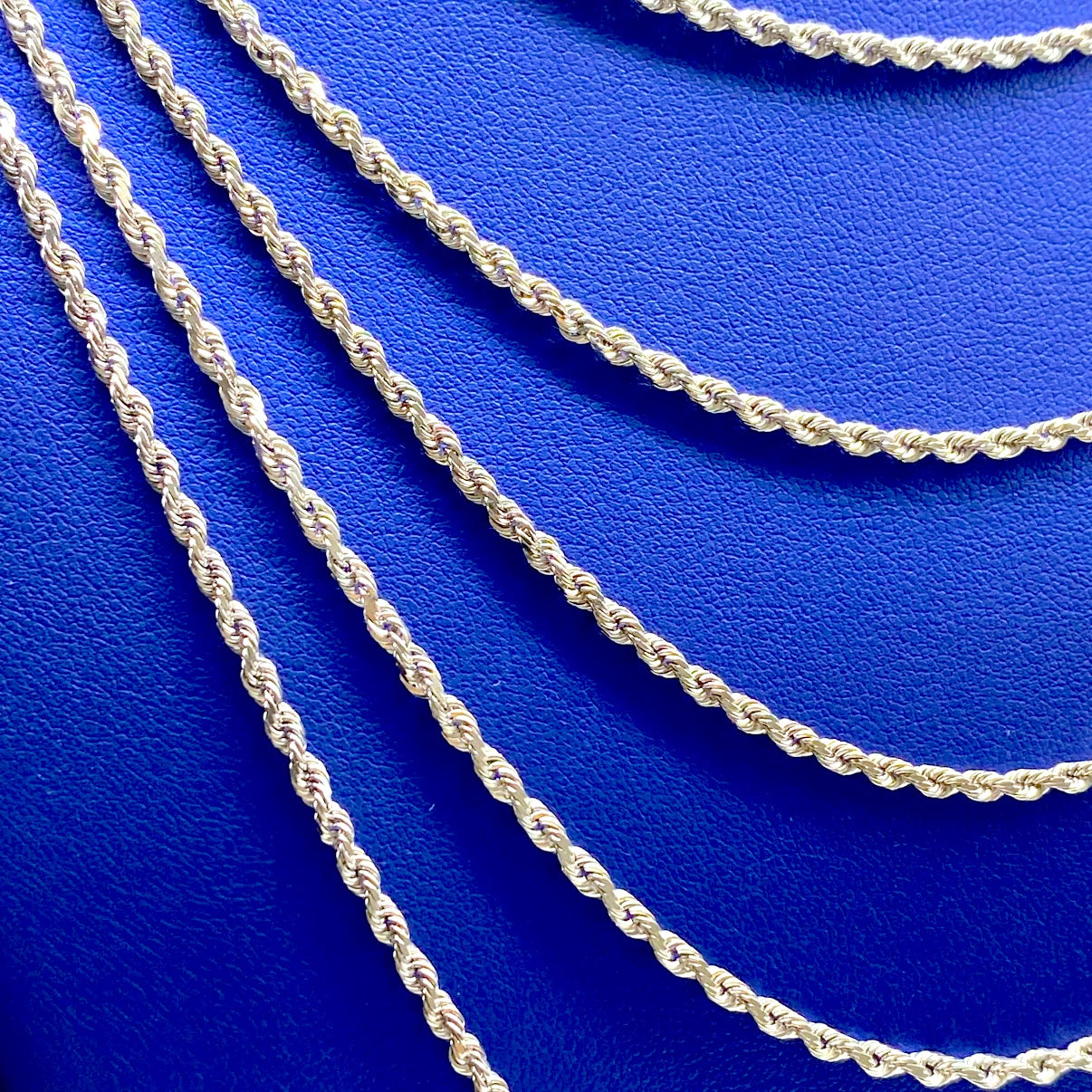 10K White Gold Rope Chain 2.8mm