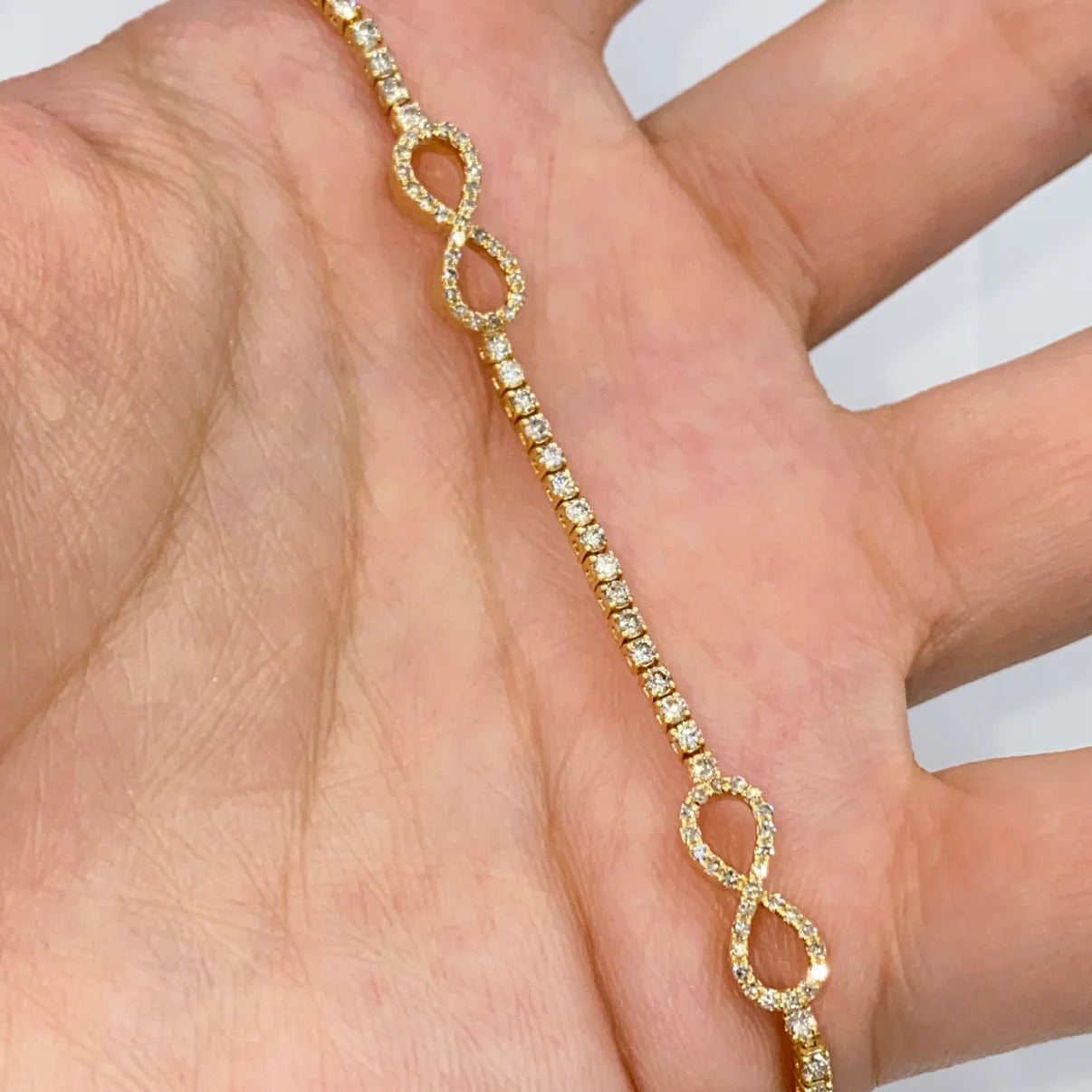 10K Gold Infinity Tennis Bracelet