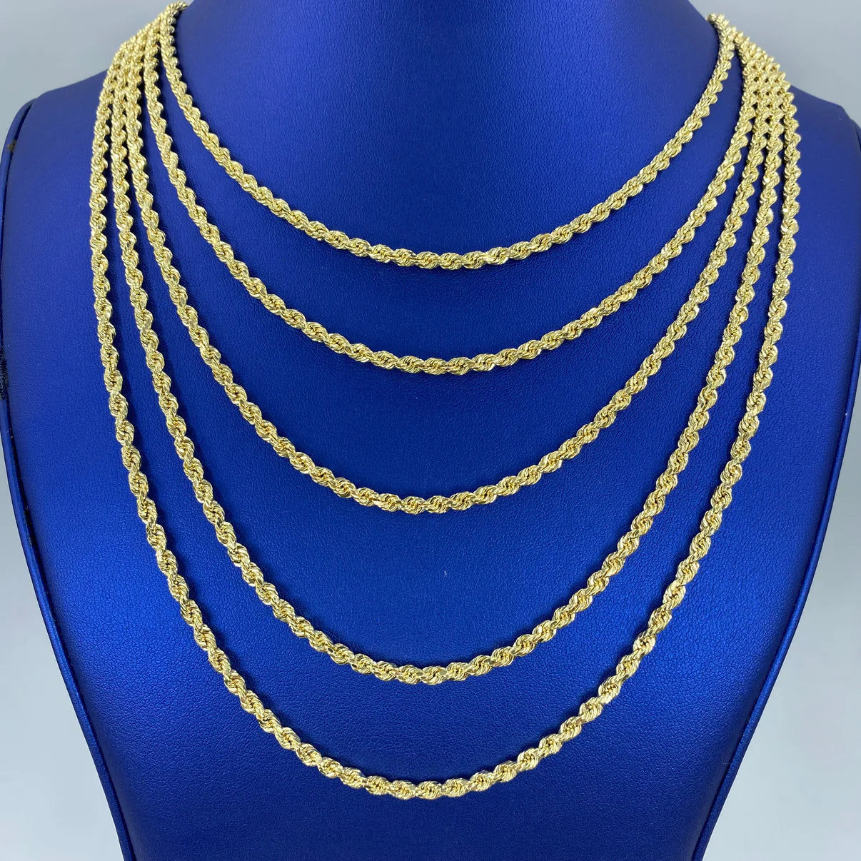 10K Yellow Gold Rope Chain 4mm