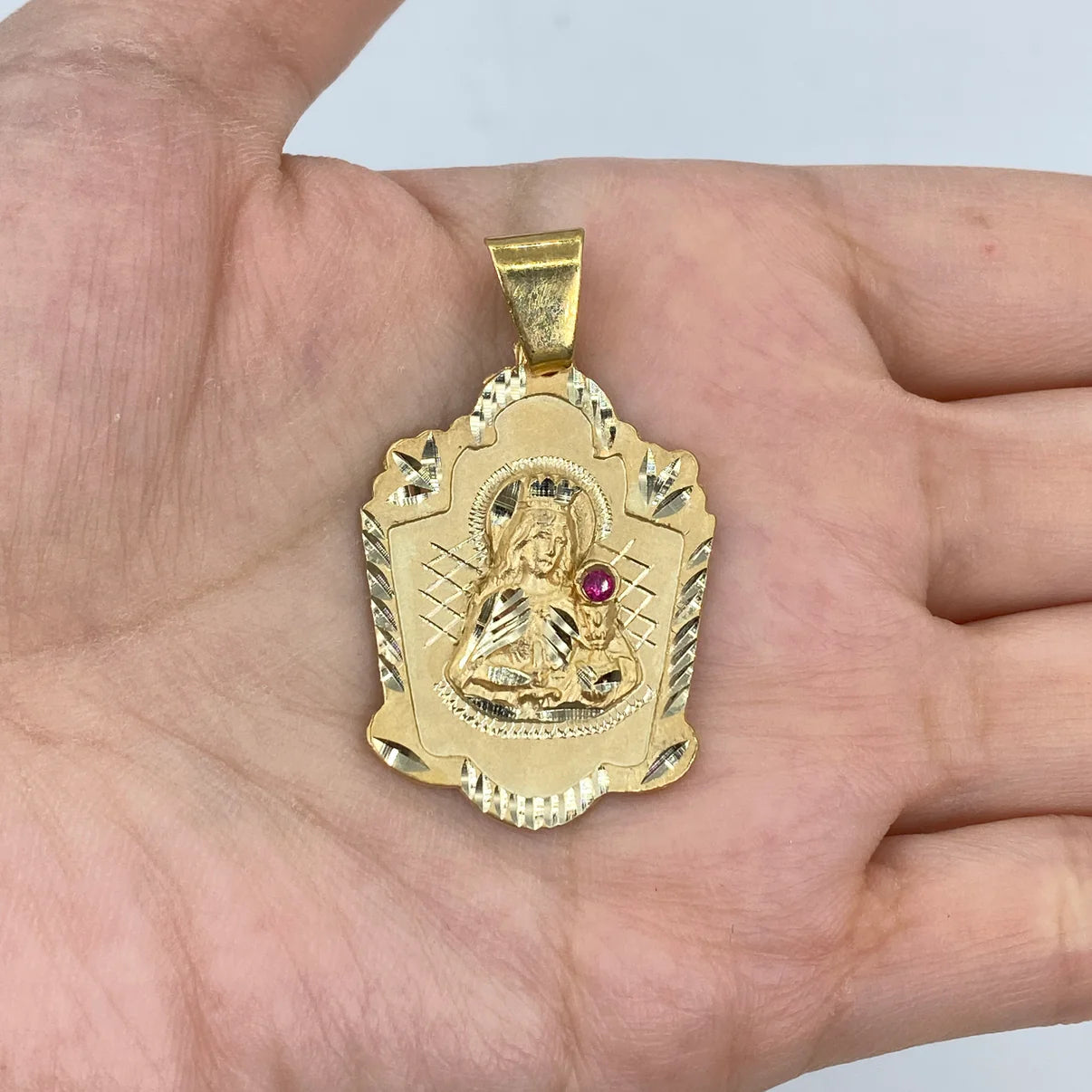 10K Gold Saint Barbara Pendant