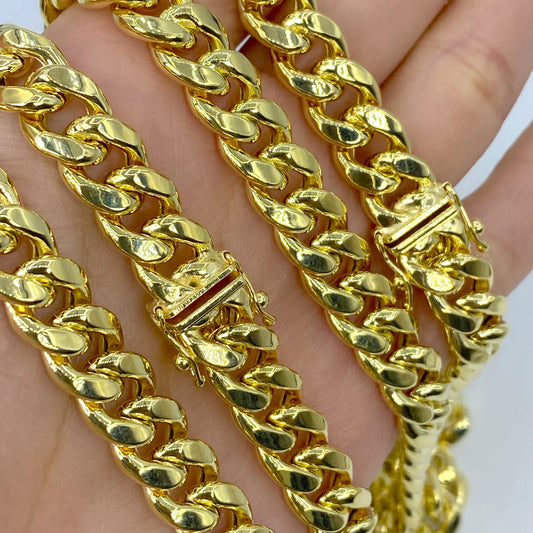 10K Yellow Gold Miami Cuban Link Chain 10mm