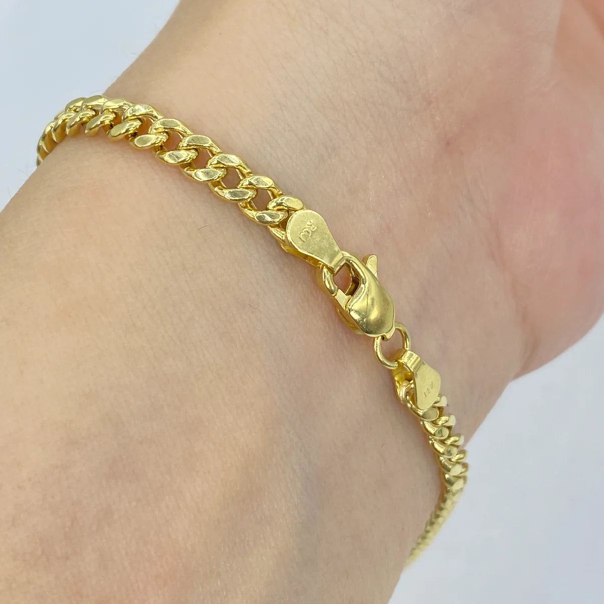 14K Yellow Gold Miami Cuban Bracelet 4mm